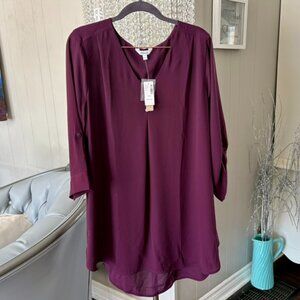 NWT Reitman Purple Tunic Blouse Sz XXL